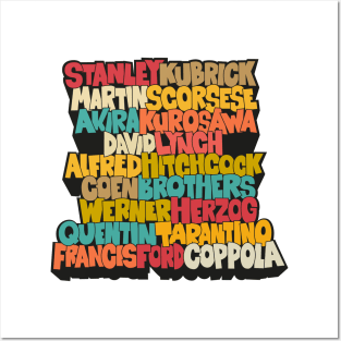 Legendary Movie Directors - Blockletter Typo Style Series Posters and Art